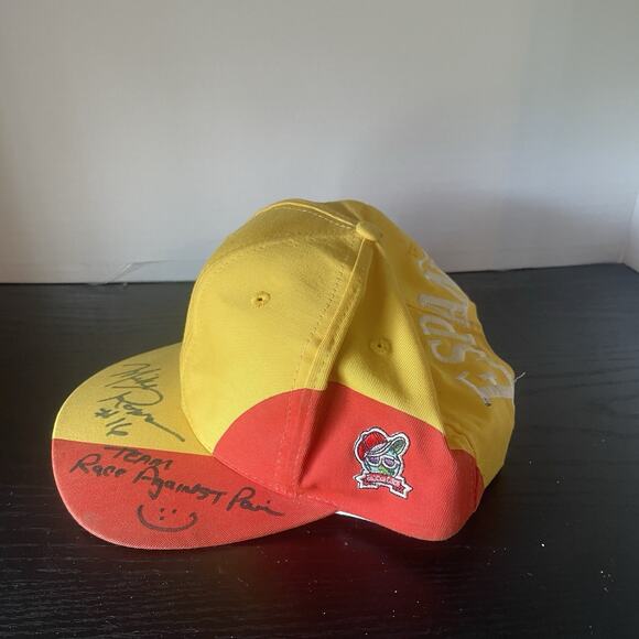 Global caps España Yellow And Red SnapBack Hat Random Signature  - Picture 2 of 6